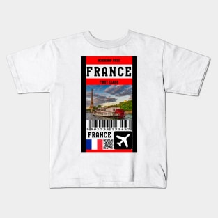 France first class boarding class Kids T-Shirt